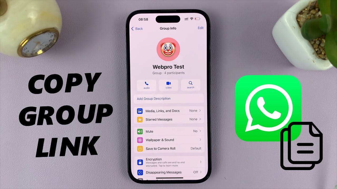 How to whatsapp group link copy